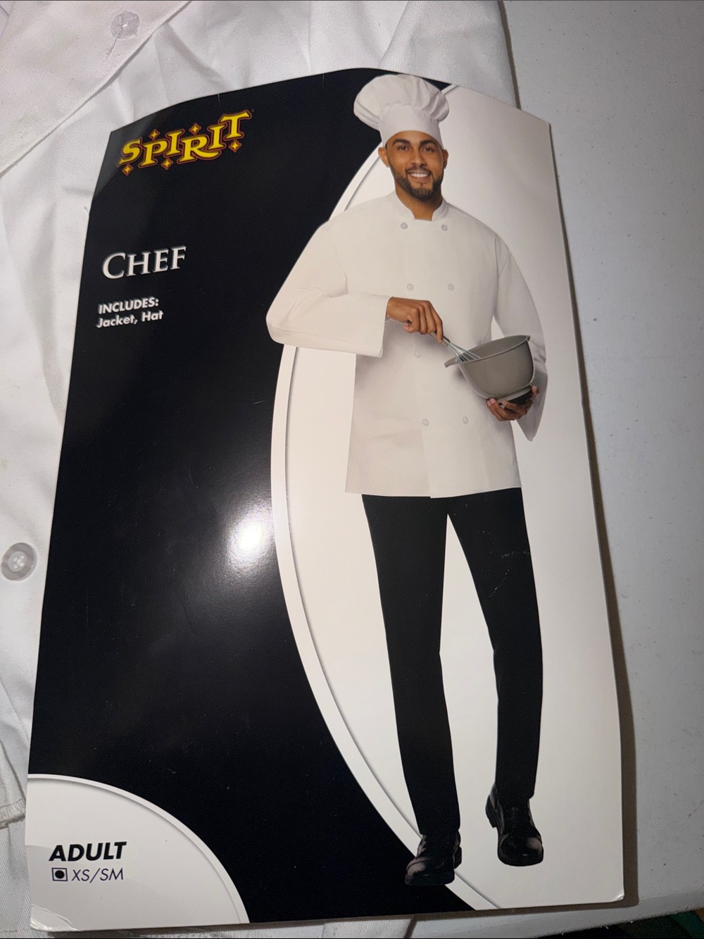 Spirit White Chef Jacket and Hat Costume